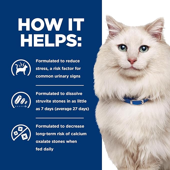 Hill's Prescription Diet c/d Multicare Stress Wet Cat Food, Chicken, Vegetables, & Rice Stew, 2.8 oz. Pouches, 24-Pack