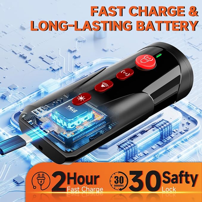 Dog Bark Deterrent Device, 3X Ultrasonic Anti Barking Device 6 Modes Dog Trainer Rechargeable & Portable Safe Bark Control Indoor Outdoor for All Dogs with LED Flashlight - Red Button