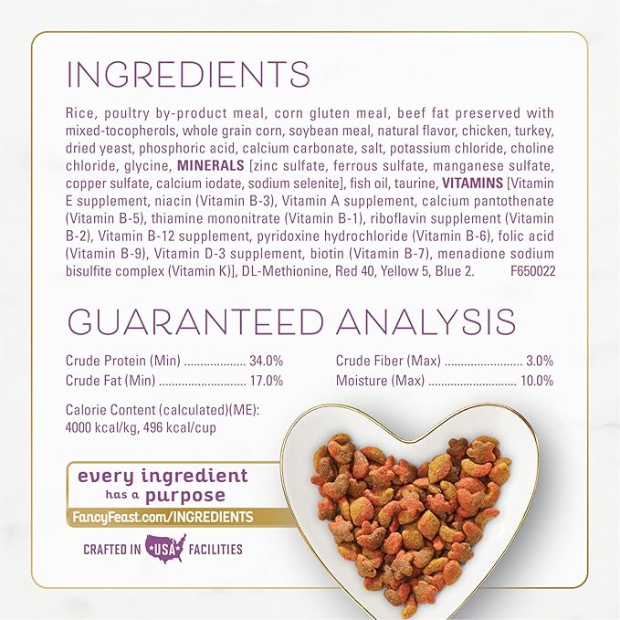 Fancy Feast Purina with Savory Chicken & Turkey Dry Cat Food, 16 OZ