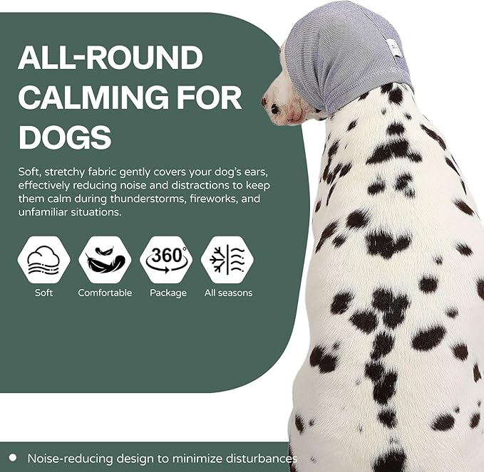 Dog Ear Muffs Warp Anxiety Relief/Noise Protection - Grooming - Thunder - Fireworks