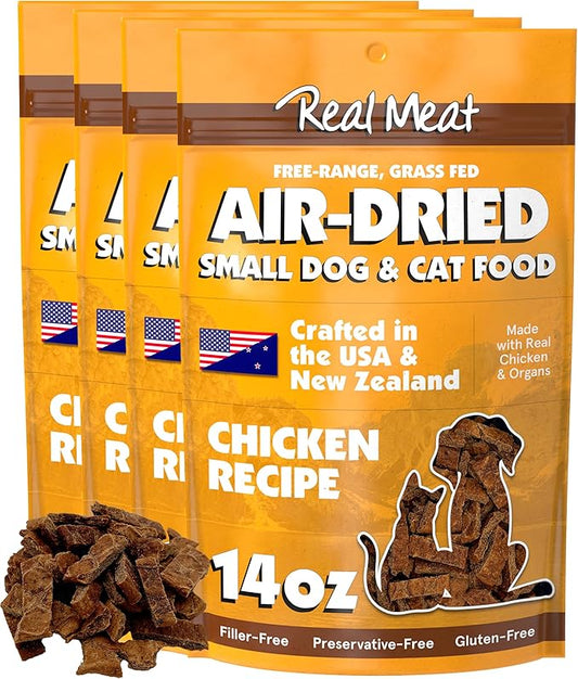 TRMC Real Meat Air Dried Cat Food & Dog Food w/Real Chicken - 3.5lbs of USA-Crafted Grain-Free Dry Dog & Cat Food Sourced from Free-Range, Cage-Free Chicken - All Natural, High Protein Pet Food