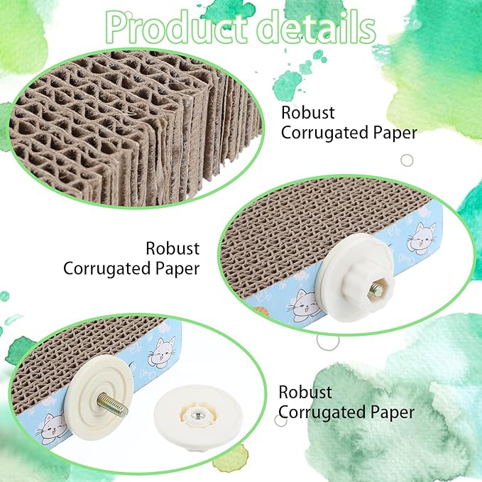 ElevateTech 2 PCS Bird Chew Toy Parrot Cage Perch Cardboard Platform Bird Paw Grinding Stand for Cage Birds Resting Platform Stand Parrot Playground Exercise Toys ParakeetsCage Accessories