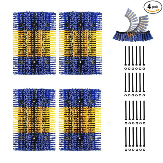 Livestock Scratching Brush, 4PCS Upgraded Cattle Scratcher with 24 Screws, Horse Brush for Grooming, Relieve Itching on the Back of Livestock, Cattle Supplies for Horse, Goat, Cow, Pig (XL Size)