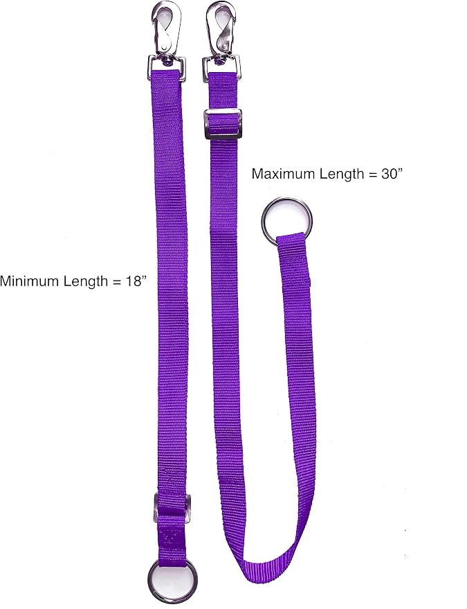 Majestic Ally Pack of 2 Horse Water Bucket Strap Hangers - Adjustable 18” to 30” length – for Indoor or Outdoor Use