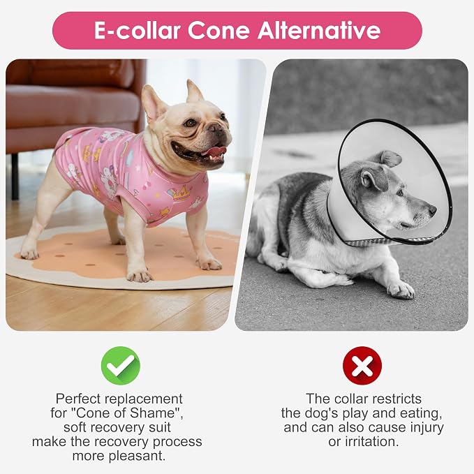 cyeollo Recovery Suit for Dogs Surgery Suit Female Spay Soft Pet Onesie Bodysuit After Sugery Male Dog Neuter Pet Clothes Medium Large Dogs Surgical Recovery Shirt, Unicorn XL