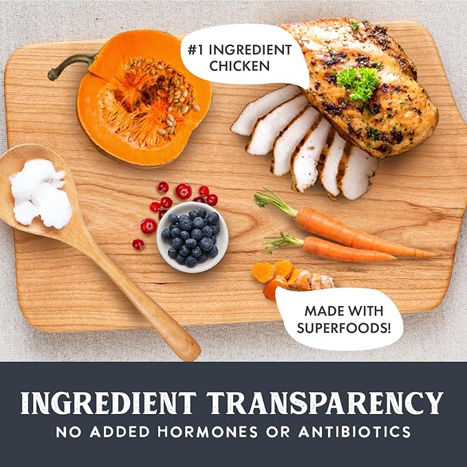 Health Extension Gently Air Dried Chicken Dog Food, (12oz, 340 g) – Complete & Balanced with 85% Animal Protein and 30+ Superfoods for All Life Stages
