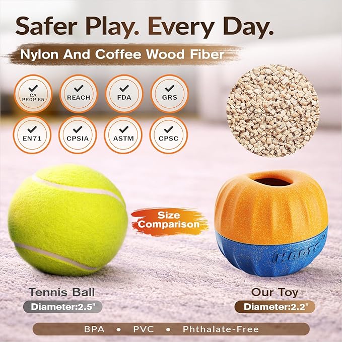KADTC S Size 3-in-1 FrostLick Frozen Treat Ball & Treat Dispensing & Tough Chew Toy, No-Transfer Fill & Freeze Lick Cup, for Small Pup Mini Dogs and Cats