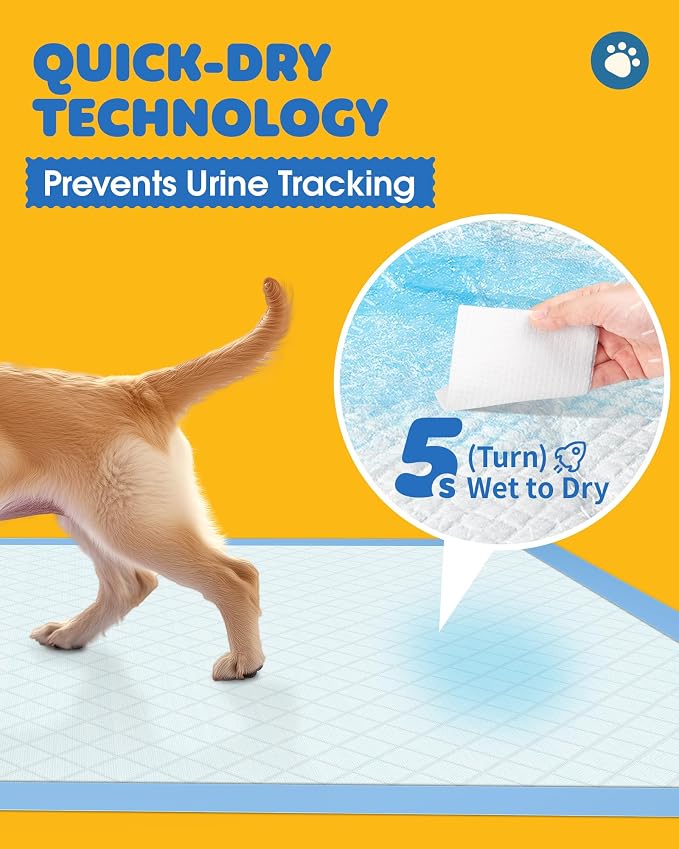 50-Pack Extra Large Thicker Pee Pads - 34" x 28" Puppy Pads for Dogs with 6-Layer Leakproof Protection, Disposable and Quick-Dry Dog Pads with High Absorbency for Easy Potty Training, Thickened