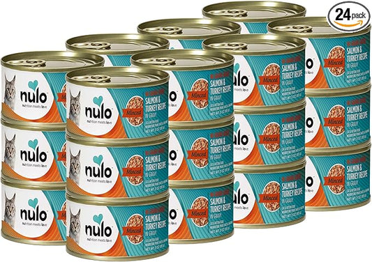 Nulo Salmon & Turkey Grain-Free Minced Wet Canned Cat Food, 3 Ounce (Pack of 24)