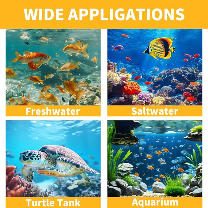 ERAARK 20W 100W Small Submersible Aquarium Heater, Constant Temperature 77℉, Betta Fish Tank Heater Suitable for Saltwater and Freshwater, 5/10/20 Gallon Fish Tahk (20W)