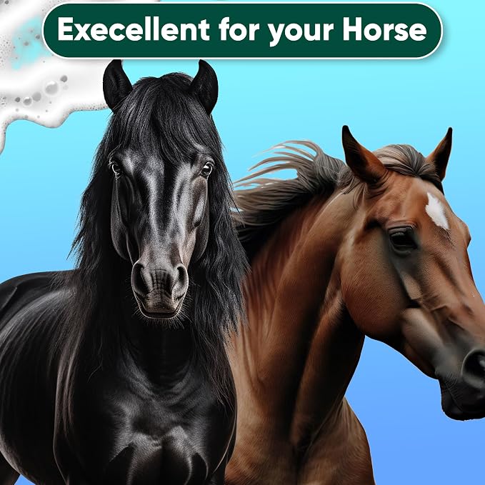 Saratoga Veterinary Product Antifungal Shampoo for Horses - Antibacterial Horse Shampoo and Conditioner - Effective Antifungal Horse Shampoo - Professional Quality Equine Care (32 Fl Oz.)