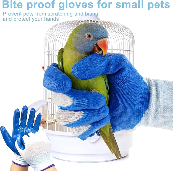 Draupnir Bird Cage Cleaning Supplies 7 Pcs Bird Cage Cleaner Brush Kit, Birds Poop Remover Cleaning Tools Set Cages Accessories
