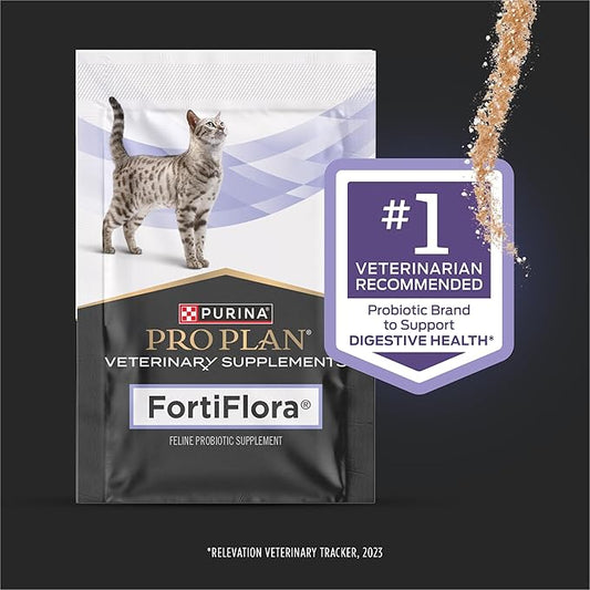 Purina Pro Plan Veterinary Supplements, Fortiflora Dog & Cat Probiotic Supplements, 30 CT Each (Pack of 2)