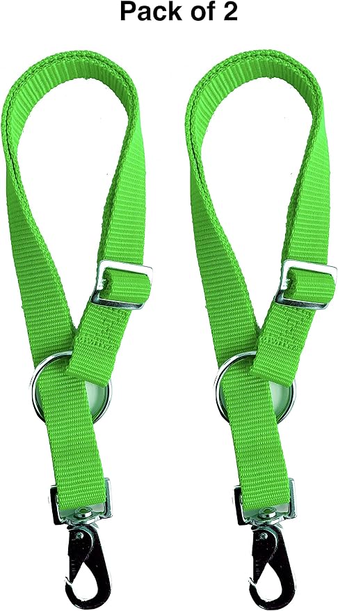 Majestic Ally Pack of 2 Horse Water Bucket Strap Hangers - Adjustable 18” to 30” length – for Indoor or Outdoor Use