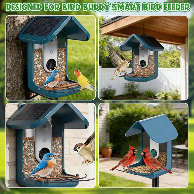 Metal Perch Extender for Bird Buddy Feeder, Suet Feeder Accessories and Replacement Part – Easy Installation with 2 Screws, Supports Multiple Birds for Enhanced Birdwatching & Photography