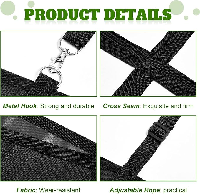 Tessco for you 1 Pcs Box Fan Holder Horse Stall Classic Fan Bag Hanging Web Holder Nylon Box Hay Bag Horse Accessories (Black)