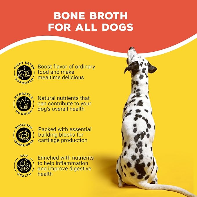 Brutus Broth Dog Food Topper - Instant Bone Broth Powder with Probiotics for Dogs’ Daily Digestive Health - Human-Grade Quality, Serve Dry or Wet - Pork Flavor, 3.5 oz (Pack of 1)