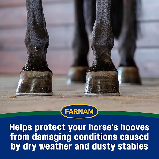 Farnam Rain Maker Triple Action Hoof Moisturizer & Conditioner, Protection Against Dry Weather, Cracks, Splits, Contracted Heels, 32 fl oz