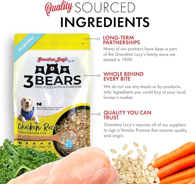 3 Bears Chicken Dog Food - 8lb