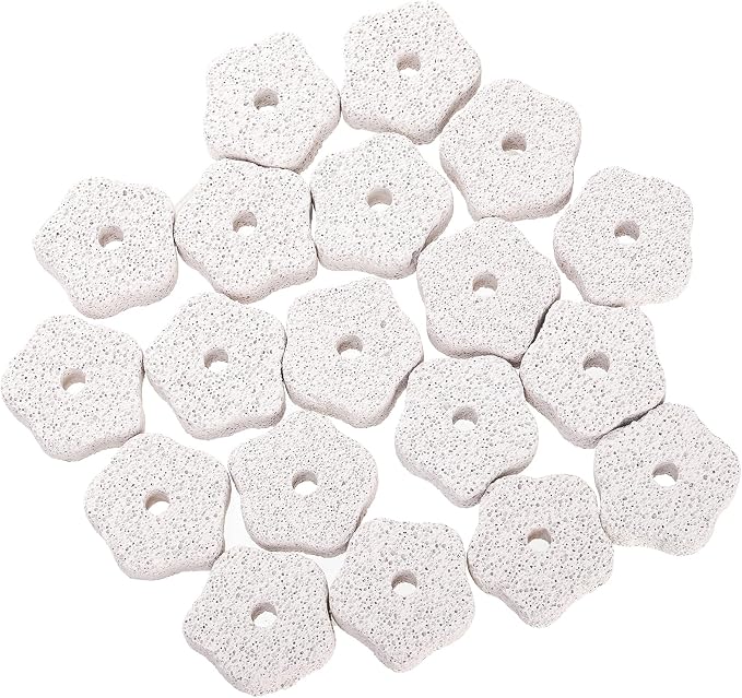 DEAYOU 30 Pack Chinchilla Lava Bites, Flower Shape Rabbit Teeth Grinding Stone, Small Animal Chew Toys Mineral Calcium Block for Hamster, Squirrel, Rat, Parrot, Bunny