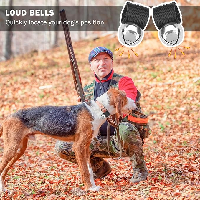 SCENEREAL Large Bell for Dog Collar, 2 Pack 1.5" Extra Loud Collar Bells for Cats and Dogs Training, Hiking, Walking, Hunting, Pet Tracker, Pet Bell for Save Wildlife and Birds Silver