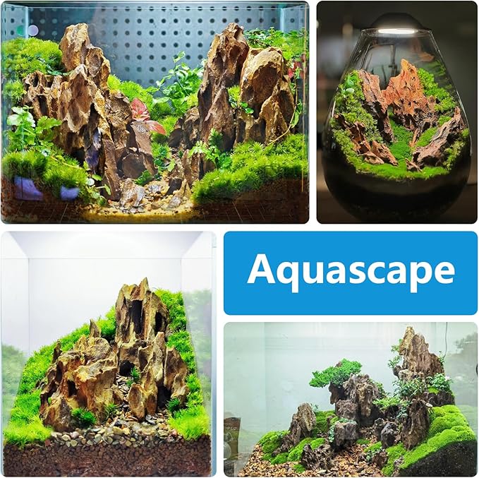 Natural Rock Stone 10lb Fish Tank Rock for Aquarium Landscaping Models Fish Tank Decoration,Freshwater Planted Aquariums and Amphibian Enclosures-2-6 inches