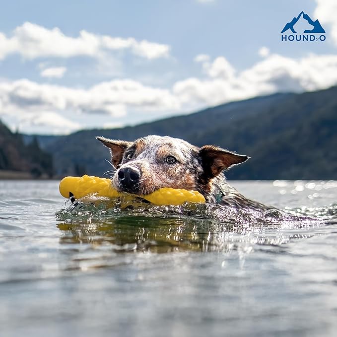 Dog Toys | Rope Bumper Floating Outdoor Toy for Dogs | Bright Yellow Fetch Toy