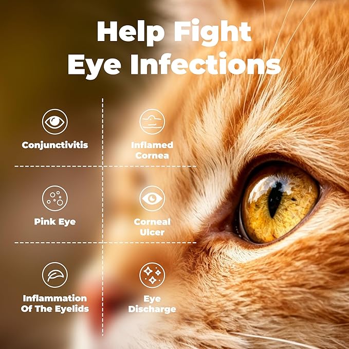Pet Eye Care Ointment for Cats, Dogs, Puppies, Kittens, Horses, Cattle, Sheep & Birds, 5g (0.18 oz), Gentle Daily Eye Moisture Support, Easy Topical Application