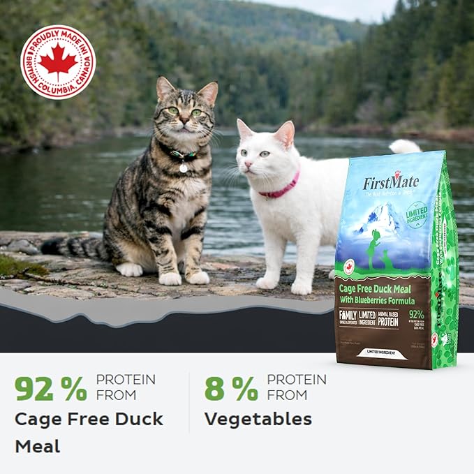 FirstMate Cage Free Duck Meal & Blueberries Formula for Cats (10 lb.)