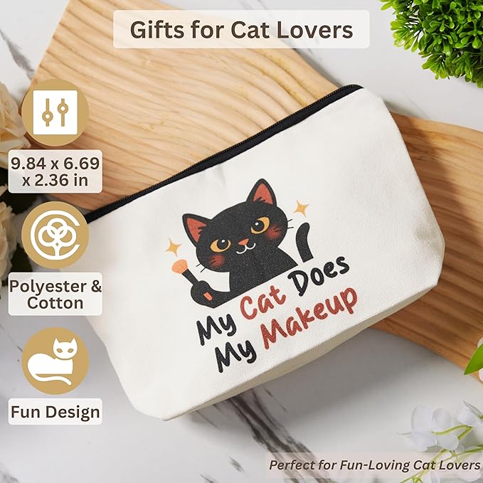 Fun Cat Mom Mothers Day Gifts Box, Cat Lover Gifts for Women, Premium Cats Themed Gifts Set for Women with Borosilicate Glass Cup Crochet Doll & Socks, Crazy Cats Lady Gift Basket for Birthday