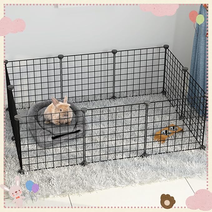 YUEPET Large Rabbit Cave Bed Bunny Warm Tent House Small Animal Triangle Hideout for Rabbit Bunny Guinea Pig Ferret (Dark Grey)