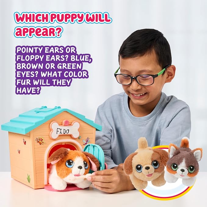 Little Live Pets My Puppy's Home Mini Playset, Orange, Play Dog with Building Dog House Toys, Customizable Puppy Plush Toy for Kids of Ages 5+