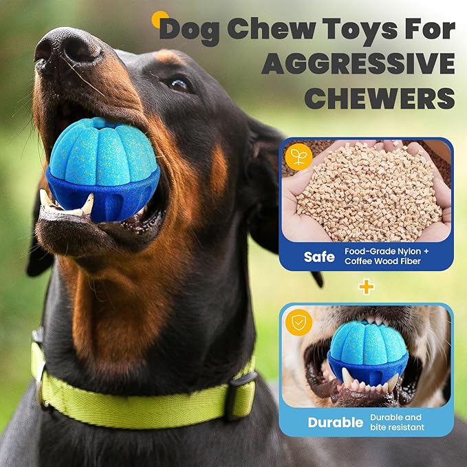 ABRRLO Frozen Dog Treat Toys to Keep Them Busy,Interactive Puzzle Treat Dispensing Dog Toys Ball,Frozen - Licking - Slow Feeder - Cognitive Dogs Enrichment Toy,Durable Small Medium Large Dogs Chew Toy
