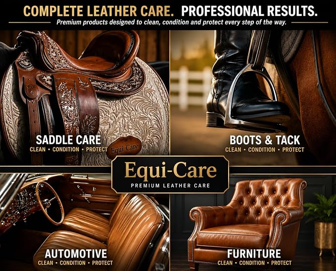 EQUI - CARE: Clean & Care Saddle Soap, Glycerin-Based soap with Added Moisturizers Designed to Clean and Condition Leather. Keep Your Leather tack and Equipment in top Condition.