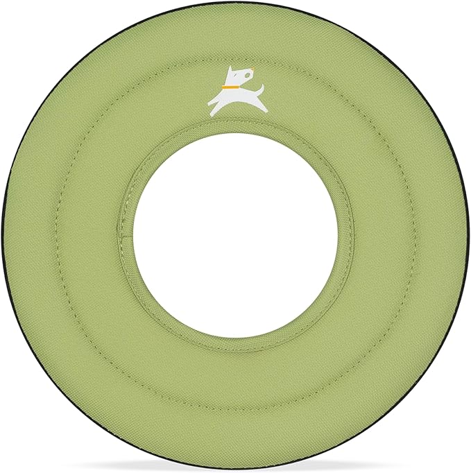 OllyDog Super Flyer, Floating Dog Disc for Water Play – Soft Durable Dog Fetch Toy, Eco-Friendly Recycled Material, Gentle on Teeth, Lightweight Flying Disc for Medium, Large Dogs (Palm, 11")