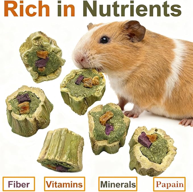100G Rabbit Chew Toys Guinea Pig Treats Natural Papaya Wood Chew Sticks for Teeth Bunny Guinea Pig Hamster Chinchilla