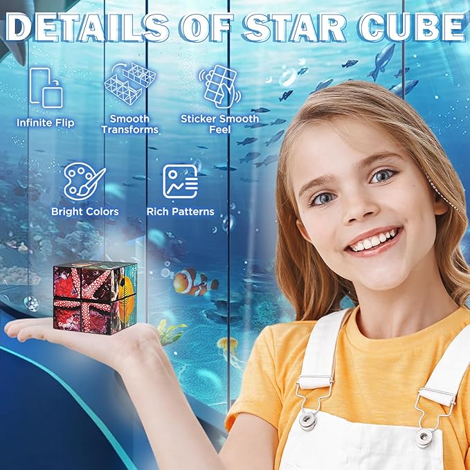 Star Cube Magic Cube Set, 2 in 1 Yoshimoto Cube for Kids and Adults, Toys for Boys and Girls Ages 8-12