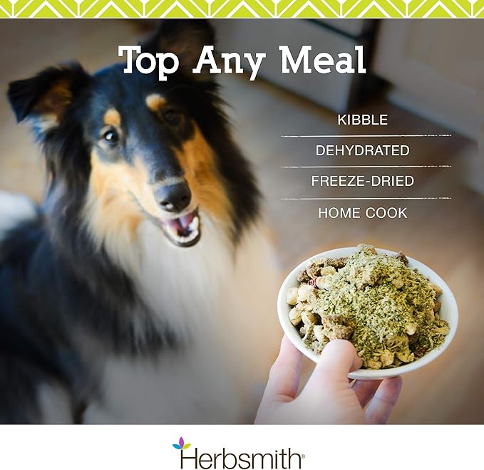 Herbsmith Bone Broth Kibble Seasoning - Freeze Dried Meat + Bone Broth Powder for Dogs - Beef - 3.35 oz