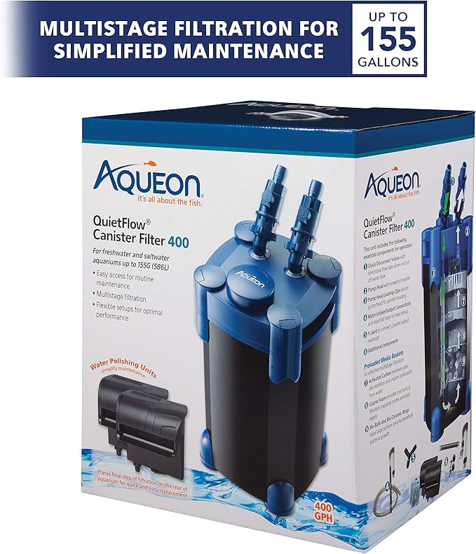 Aqueon QuietFlow Canister Aquarium Filter 100-150 Gallons