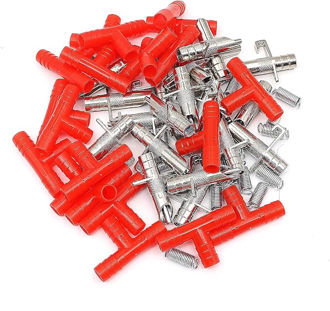 50 Pieces Automatic Rabbit Water Nipples Drinker Feeders Rabbit Watering System Bunny Guinea Pig Ferret Waterer Water Dispenser