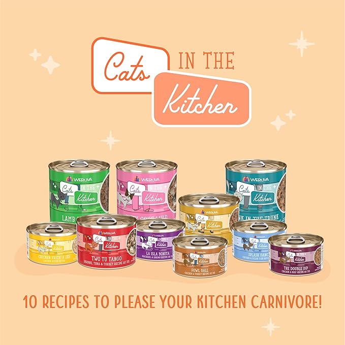 Weruva Cats in The Kitchen, Splash Dance with Chicken & Ocean Fish Au Jus Cat Food, 3.2oz Can (Pack of 24)