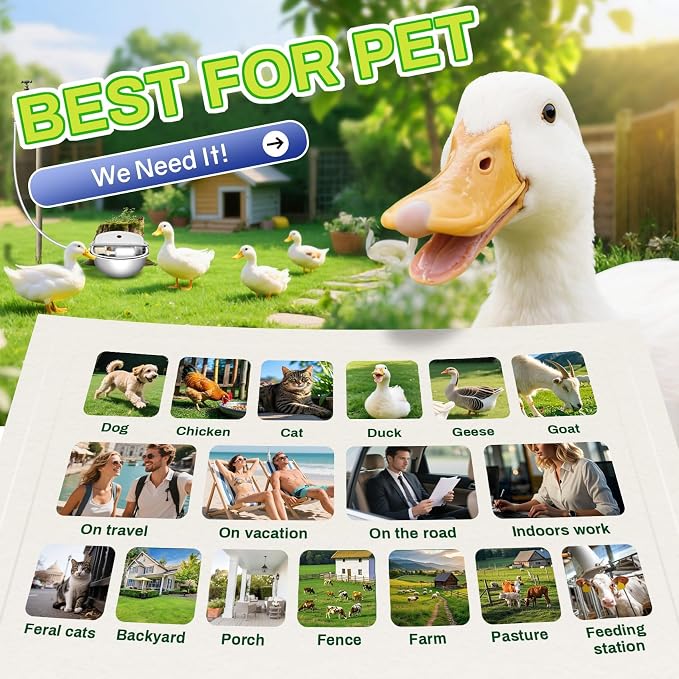Ademon Automatic Animal Drinking Water Bowl with Float Valve, Extended Pipe & Drain Hole, Stainless Steel Waterer Feeder Farm Dog Dispenser Kit Self Filling for Livestock Horse Goat Water Trough