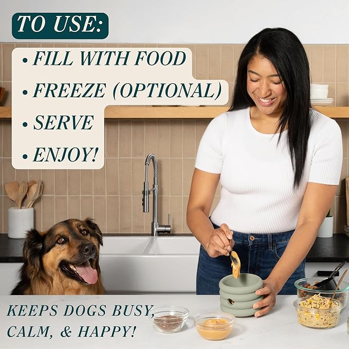 Should We Go? The Ripple Cup Silicone Dog Enrichment Toy & Slow Feeder, Treat Dispensing Cup - Food-Safe Meal Feeder, Frozen Treat Dog Toy with Freezer Plug, 3 oz Capacity, for Small Dogs