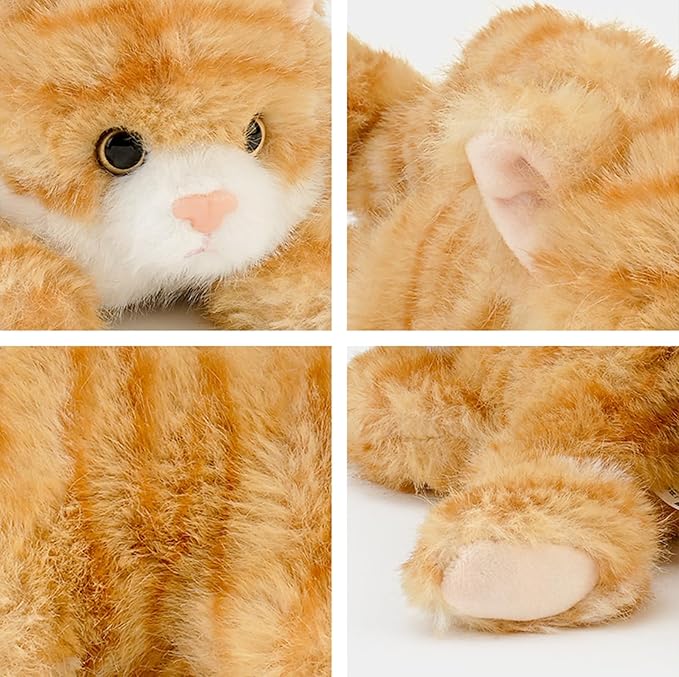PEACH CAT Cat Stuffed Animal Cute Plushies Small Plush Toys Gifts for Kids Orange
