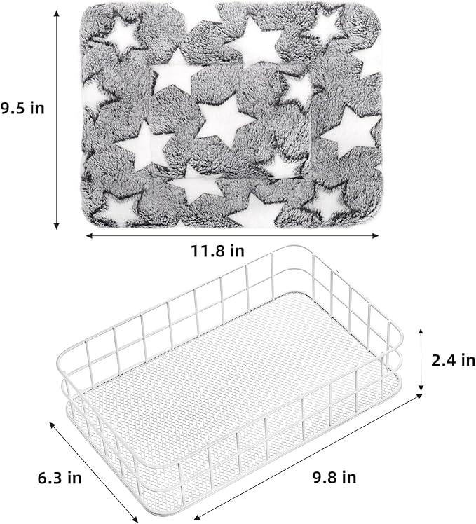 Rat Cage Platform, Hanging Guinea Pig Cage with Liner, Small Animals Platform Accessories, Animal Habitat Chinchilla Bed for Squirrel, Hamster, Parrot