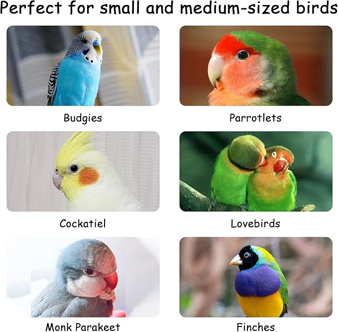 Bird Hut Parrot Bed Hanging Hammock Tent, Summer Breathable Bird Nest Snuggle Hut for Budgerigar, Parakeet, Conure, Cockatiel, Mynah, Love Birds, Finches (Yellow, M)
