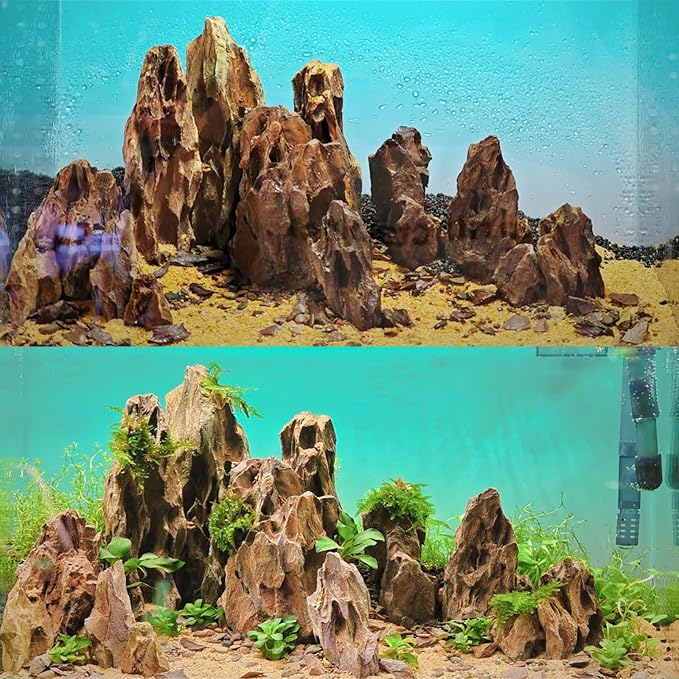 Natural Rock Stone 20lb Aquarium Rocks for Aquarium Landscaping Models and PH Neutral Rocks Aquascaping Stones for Terrariums-2-8 inches