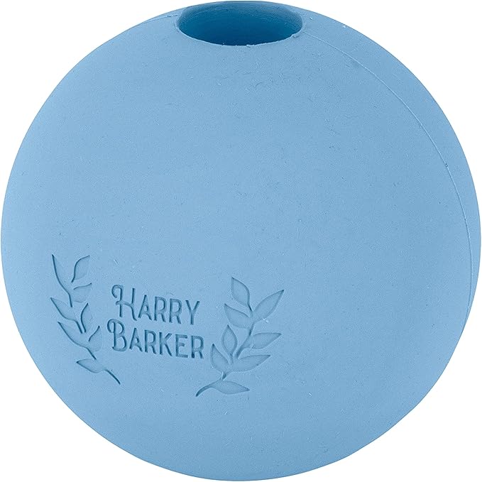 Harry Barker Natural Rubber Dog Fetch Balls, Durable High-Bounce Interactive Toy with Safety Air Vent, Treat-Stuffable Rubber Balls for Dogs, 3 Inch, 4-Pack