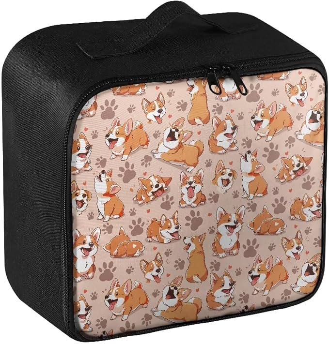 Rnyleeg First Aid Kit Bag Empty Cute Corgi Dog Medical Kit for Home Empty First Responder Bag Compact Lightweight Travel First Aid Pouch