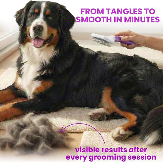Poodle Pet Slicker Brush Large Size - For Dogs, Cats, Rabbits - Matted/Loose Fur, Knots - Suitable for Doodle/Goldendoodle Grooming and Shredding Short/Long Hair